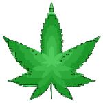 Stylized Marijuana Leaf