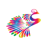Stylized Peacock Colorful 2