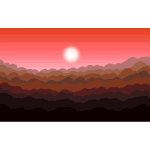 Stylized Sunset Illustration