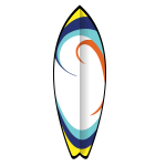 Summer surfboard vector image