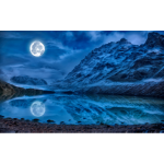 Surreal mystical lunar midnight