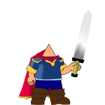 Game hero with sword