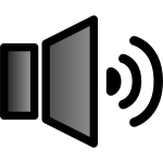 Vector icon for sound speaker