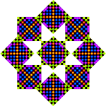 Pixelated tile pattern