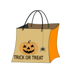 Vector drawing of halloween bag
