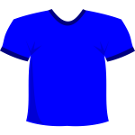 Blue T-shirt vector clip art