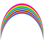 Vector clip art of arched rainbow