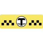 Soviet taxi emblem vector clip art