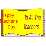 Teachers day card vector image