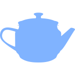 Silhouette vector image of a teapot