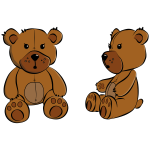 Vector image of stitched teddy bear