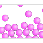 Random pink particles