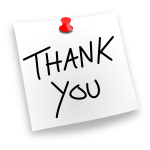 Thank You note vector drawing