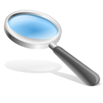 Black magnifying glass vector image