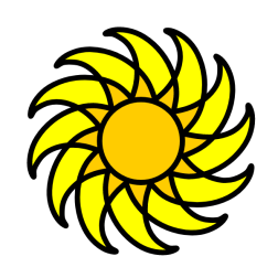 The playful summer sun