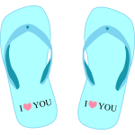 Flip flops blue color