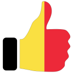 Thumbs Up Belgium With Stroke
