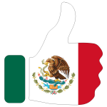 Thumbs up with Mexican flag