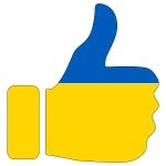 Thumbs Up Ukraine With Stroke
