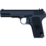Tokarev TT-33 pistol vector drawing
