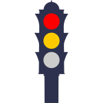 Traffic light red and yellow