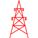Transmission tower vector image
