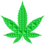 Triangular Marijuana Leaf