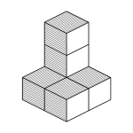 Cube tower vector image