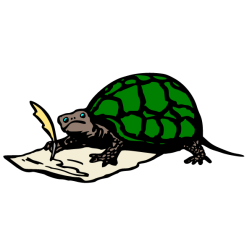Turtle writes a letter