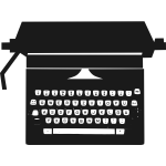 Type writer silhouette