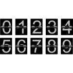 Set of mechanical alarm clock number tiles vector clip art