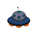 Cartoon flying saucer