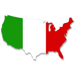 US Italy flag map  copia