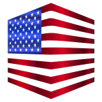 USA Flag Cube