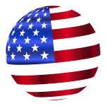USA Flag Sphere Enhanced