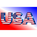 USA Flag Typography