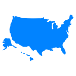 USA Map silhouette vector graphics