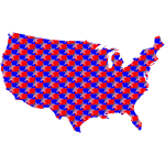 USA Map Star Pattern 2
