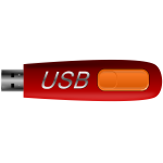 Vector drawing of pen shaped USB memory stick