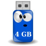 Vector clip art of comic USB stick