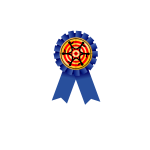Shooting achievement reward medal vector image