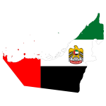 United Arab Emirates map flag
