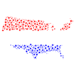 United States Map Flag Stars