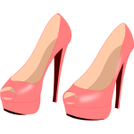 Shiny pink stilettos