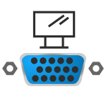 VGA port icon vector image