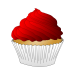 Vanilla Red Cupcake