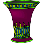 Purple and green vase