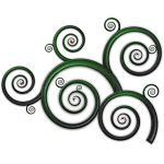 Wavy spiral pattern vector drawing
