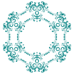Green flowery circle