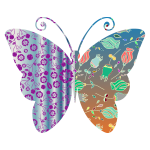 Vintage Style Floral Butterfly